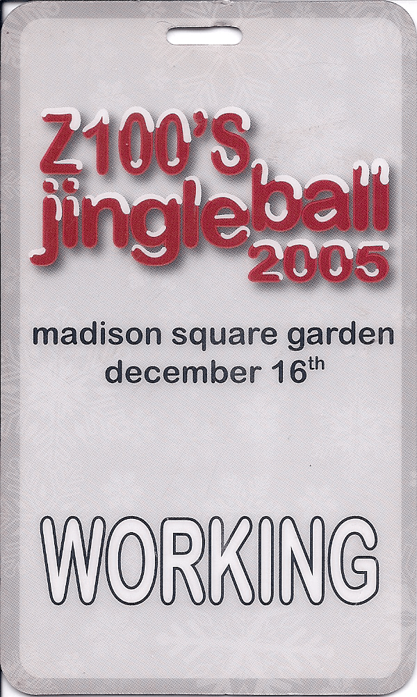 Z100s Jinglebell 2005 Mooch- Backstage Pass